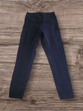 HALARA  Navy Blue Leggings Medium High Waisted Pockets Activewea